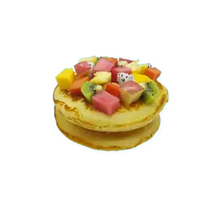 Pancakes with fresh fruit by cafe de thaan aoan