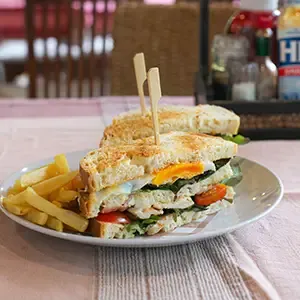 Club sandwich by cafe de thaan aoan