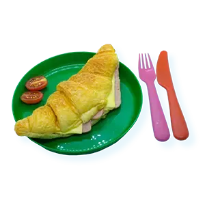 Kid's Ham & Cheese Croissant set by cafe de thaan aoan