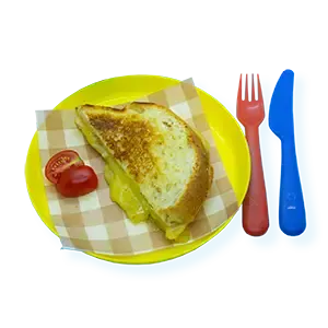 Kid's Grilled Cheese sandwich set by cafe de thaan aoan