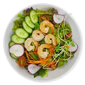 Salad with Grilled Shrimp by cafe de thaan aoan
