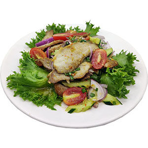 Grilled pork spicy salad