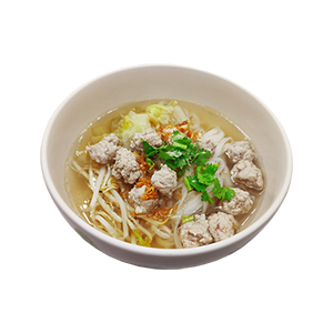 Clear soup noodle with minced pork or chicken