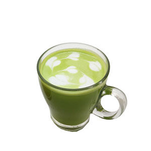 Hot green tea latte