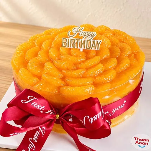 치앙마이 Thaan Aoan 귤 생일 케이크